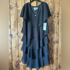 Beautiful layered black cocktail/party dress. New with tags from Macy’s.